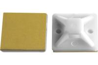 Площадка самокл. 25*25 белая под хомуты 