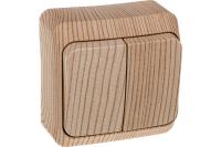 Выключатель 2 кл.ОП Этюд Дача 10А сосна