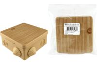 Коробка расп.ОП 80х80х50мм,ЭКО (венге), IP54, 7вх. инд. штрихкод TDM  (арт.: SQ1401-0612)