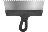 Шпатель фасадный нержавеющий зубчатый 200 мм / зуб  8 мм