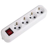 Колодка удлинителя 4-м с выкл с з/к