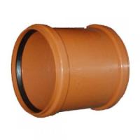 Муфта д=160 с кольцом рыж.цв