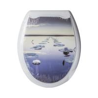 Сиденье для унитаза  (КУВШИНКИ) (1/10) 'МУЛЬТИПЛАСТ'