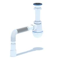 Сифон Ани 1/2х40 с перел.д/мойки нерж/сетка