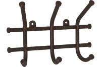 Вешалка настенная Норма 3 (3 крючка) 230*80*165мм медный антик