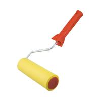 Прижимной ролик 'ПРОФИ' для прикатки обоев, плотный,  с ручкой, стержень  6мм 15см, d 45мм