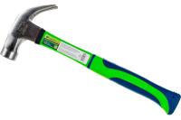 Молоток-гвоздодер,фиберглассовая обрез.ручка450гр с магнитом
