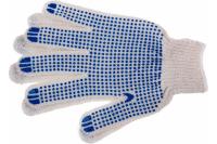 Перчатки рабочие трикотажные ХБ с ПВХ 'Точка' 6 нитей    0025