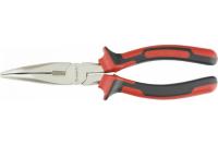 Длинногубцы 200мм, изогнутые никелир., двухкомп.рукоятка