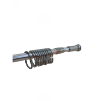 Карниз д/ванной хром.с пруж, кольца (110-200)