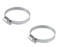 Хомут обжимной силовой шарнирный , нерж.сталь 80-85 мм