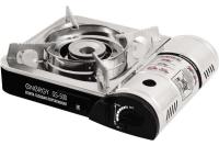 Плитка газовая портативн. GS-500  2,8кВт (34*27,5*8,5м) пьезоподжиг,кейс, нерж сталь 146005