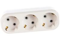 Разветвитель А303 3гн. с/з плоский 16А Универсал