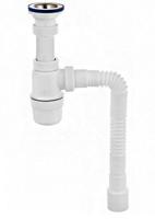 Сифон Элит мини с нерж.чашкой д.70 и гиб. трубой 600мм (11/2'-40/50) (6760)