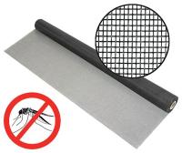 Сетка москитная черная ячейка 1*1 мм плотность 120 г/м2 1,2*30м (рулон 36 м.кв)