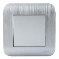 Выключатель 1кл.вн.пров.под рамку серебрист.