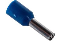 Наконечник-гильза Е 2,5-0,8 2,5мм2 (2508) синий с изолир. фланцем ИЭК (упак. 100шт)