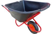 Тачка строительная 1-колесная 130л антиударная, колесо пневмо 4.00/8