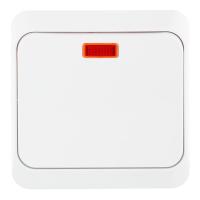 Выключатель 1-кл с индикацией накладной белый ВА10-005b 'Этюд'