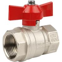 Кран шаровый  1/2 вн/вн ручка-бабочка 