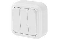 Выключатель 3-кл встраиваемый белый ВС10-003b 'Этюд'