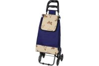 СУМКА-ТЕЛЕЖКА ХОЗЯЙСТВ.  A204 'БАБОЧКИ' 37*28*96 СМ (1/8) 'РЫЖИЙ КОТ'