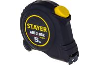 STAYER АutoLock 5м / 19мм рулетка с автостопом
