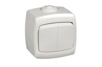 Выключатель 2 кл.вн.пров.бел.Рондо