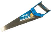 Ножовка по дереву ЗУБР МОЛНИЯ-5 400мм 5 TPI, прямой крупный зуб, быстрый рез поперек волокон, для крупных и средних заготовок