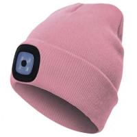 Космос Фонарь налобный-шапка розовая акк.Li-Pol 3.7V 200mAh 1W 120Lm 3реж.з/у от USB