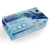 Перчатки латексные прочные High Risk 50шт (25пар) XL, синие ADM, арт.HR004G