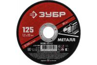 Круг отрезной абразивный по металлу, для УШМ, 125 x 1,2 мм, ЗУБР Мастер