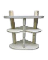 Полка угловая с точеной опорой Сосна