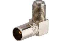 Переходник гнездо F - штекер TV угловой PROCONNECT (арт.: 05-4311-4)