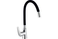 Смеситель для кухни однорычажный, гибкий излив Черный (D155302-1) D-Lin