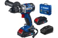 Дрель-шуруповерт аккумуляторная беcщеточная ЗУБР DB-201-22 20V 2 АКБ (2Ач), в кейсе, Профессионал. DB-201-22