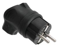 Вилка электр. угловая с з/к каучук ИЭК