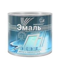 Эмаль акриловая для окон, дверей и подоконников Белая 1,9кг Радугамалер