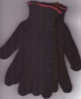 Перчатки 7 класс с п/э двойные черные