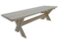 Лавка 0,8м без спинки полковая с косой ножкой осина БР-64