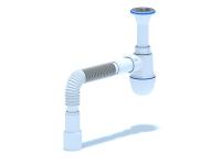 Сифон Ани 1 1/2*40 с литым выпуском, гибкой трубой 40*40/50 (С2015)