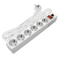 Удлинитель с сетевым фильтром 6*1,8м с заземл. защ. шторки ПВС 3*0,75 бел. UNIVersal