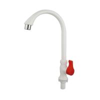 Смеситель для кухни РМС PL3- 269F-1 одновентильный с высоким изливом белый