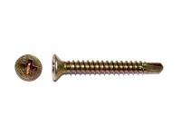 Саморез оконный 3,9х25 желт.цинк сверло