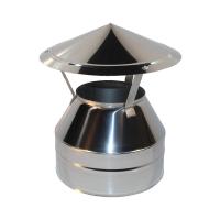 Оголовок (430/0,5мм+нерж) Ф115*200 RAL 9005 матовый черный