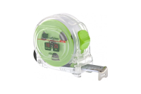 Рулетка Кварц,прозрачный корпус,амортизатор,10 м х 25 мм Сибртех