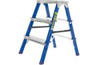 Стремянка двусторонняя 3 ступени, стальная, Россия, Сибртех