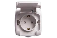 Розетка 1-м ОП Рондо 16А IP44 250В защ. шторки с заземл. бел. SchE RA16-112B-BI