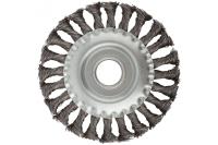 Корщетка дисковая прямая, посадочный диаметр 22,2 мм, стальная витая проволока 125 мм