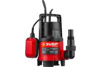 Насос М1 погружной, ЗУБР НПГ-М1-400, дренажн. для грязн воды (d частиц до 35 мм), 400Вт, пропускная способность 125л/мин, напор 5м, провод 7м